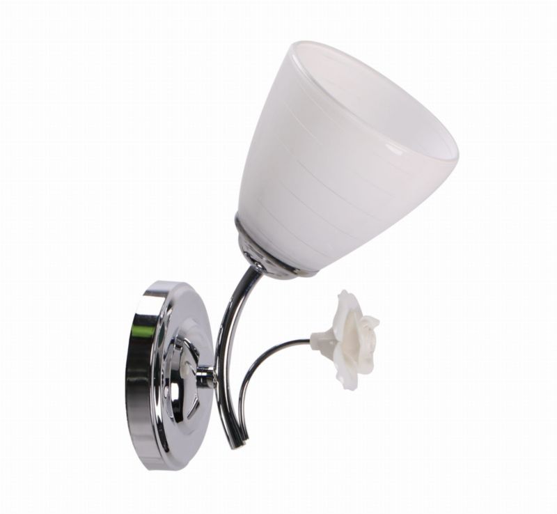 Kinkiet ścienny Candellux Ariam chromowany biały 1 x E27 x 40W IP20 wym: 25 x 17 x 11 cm - 1 szt.