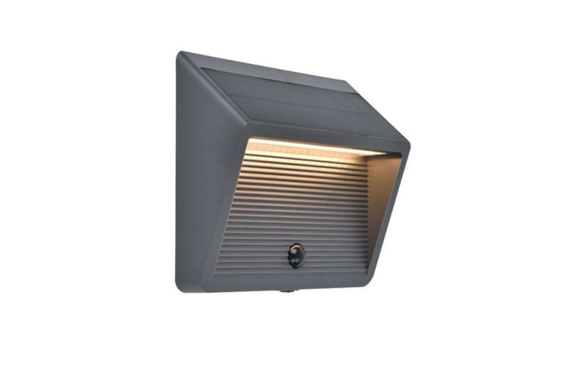 Kinkiet solarny Lutec Linko szary i odcienie szarości LED 11.5W 3000K 900lm IP54 wym: 16,1 x 18,5 x 6,2 cm - 1 szt.