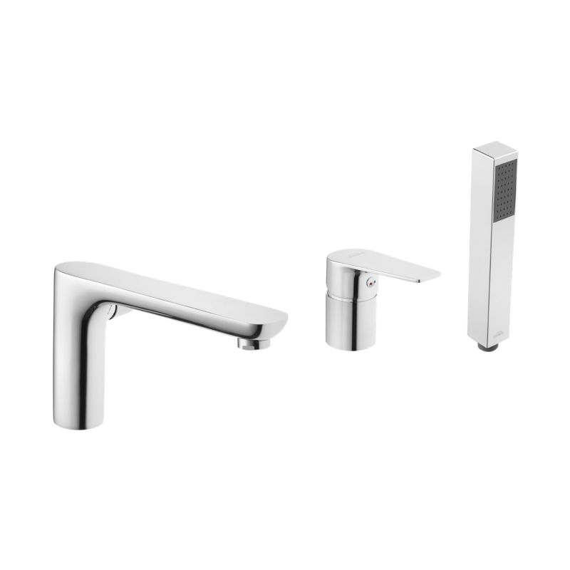 Bateria wannowa Invena Dokos jednouchwytowa 3-otworowa chrom 1 szt.