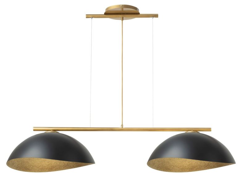 Lampa wisząca Sigma Lighting Solar 3103 złoto-czarna dekoracyjna 2xE27 x 1 szt.