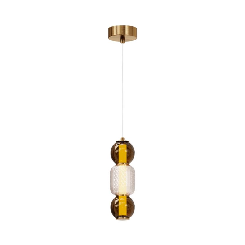 Lampa wisząca Maytoni Drop 2454 złoto-przezroczysty nowoczesna wbudowany LED 16W 1 szt.
