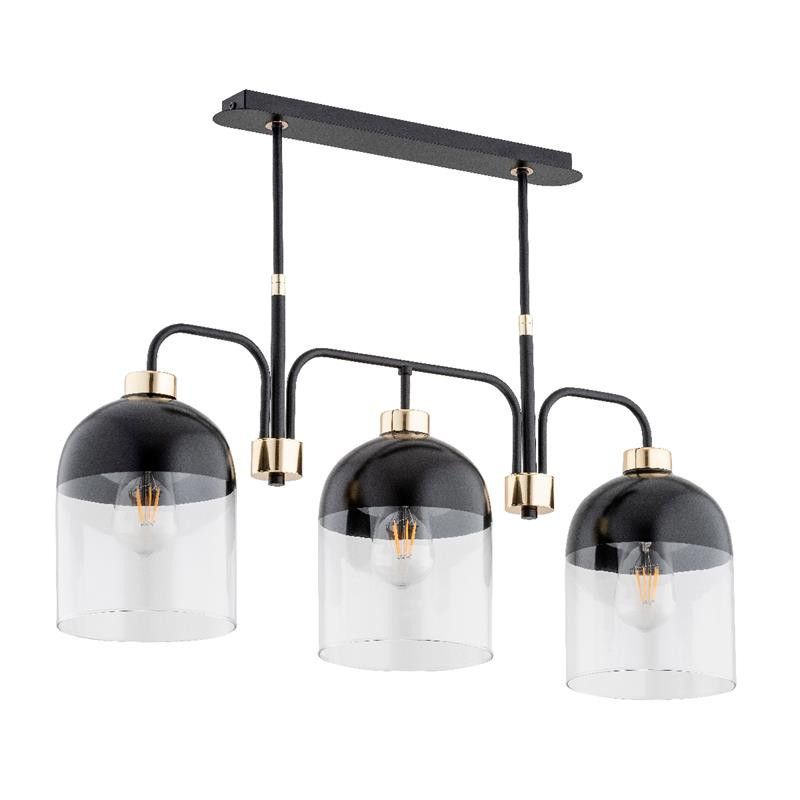 Lampa sufitowa wisząca Alfa Bovery 0017 czarna-stare złoto dekoracyjna 3xE27 x 15W 1 szt.