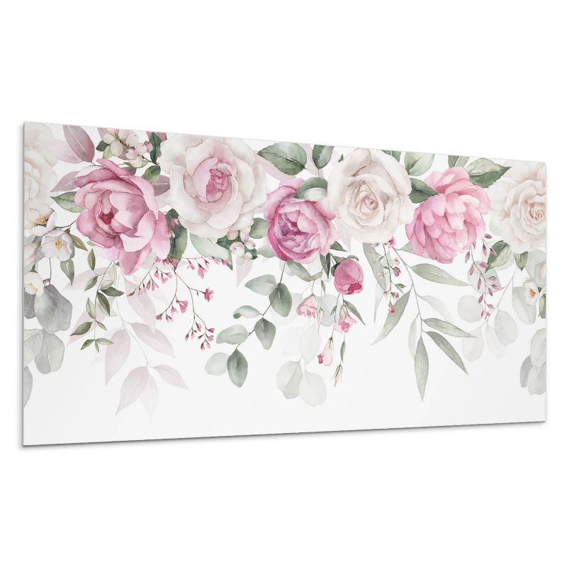 Panel samoprzylepny Wallfluent 120x60 cm Różane kwiaty w oryginalnym stylu 1 szt.