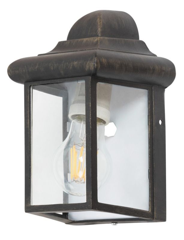 Kinkiet ścienny zewnętrzny Rabalux Norvich antyczne złoto 1 x E27 x IP43 wym: 22 x 14,5 x 12 cm - 1 szt.