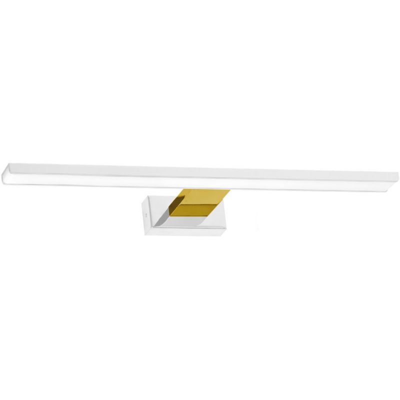 Kinkiet ścienny Milagro White chromowany biały-mosiądz-złoty LED 13.8W 4000K 966lm IP44 wym: 4 x 60 x 11,5 cm - 1 szt.