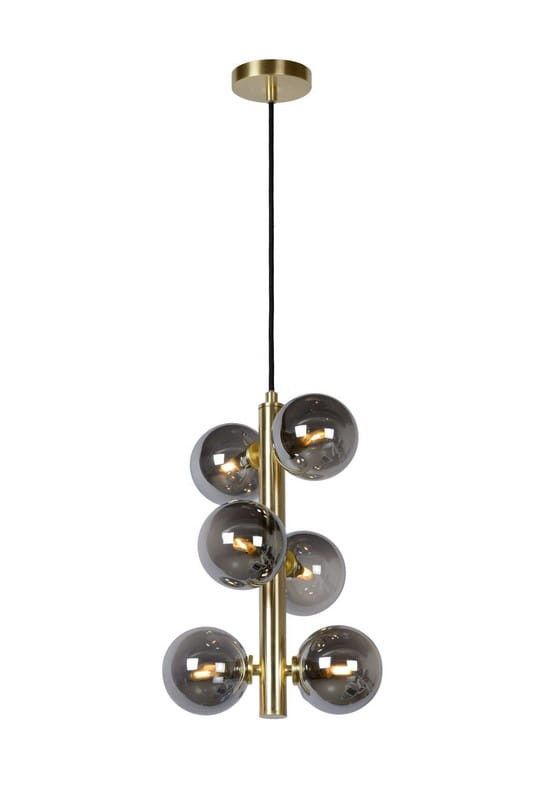 Lampa sufitowa wisząca Lucide Tycho 0876 złoto-czarna szerokość 25.5 cm 6xG9 x 28W 1 szt.