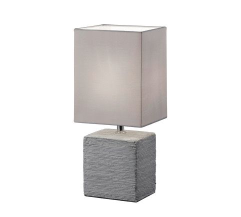 Lampa stołowa RL Ping szara 1 x E14 x 40W IP20 wym: 29 x 13 x 11 cm ceramika - 1 szt.