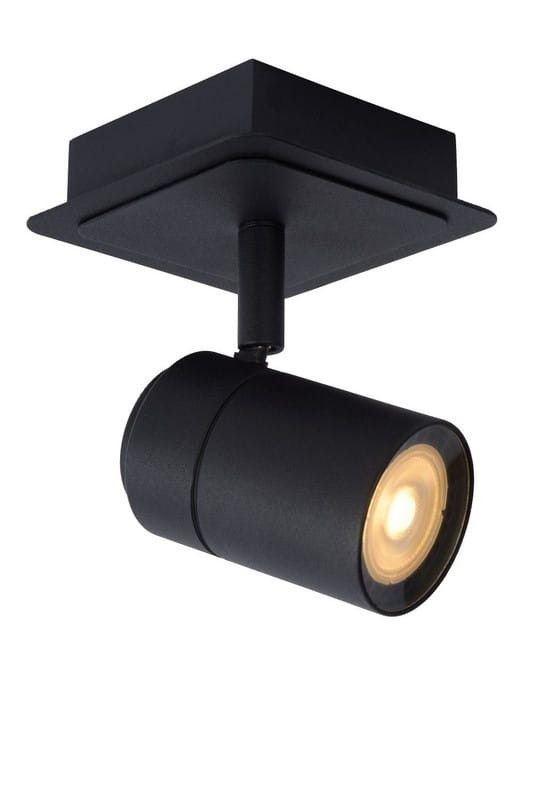 Kinkiet ścienny Lucide Lennart czarny 1 x GU10 x 5W IP44 wym: 12 x 11 cm - 1 szt.