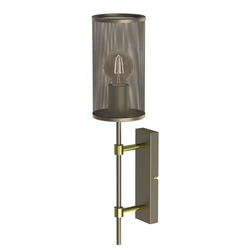 Kinkiet ścienny Luminex Wall tytanowy złoto-mosiądz szczotkowany 1 x E27 x 15W IP20 wym: 48 x 11 x 15 cm - 1 szt.