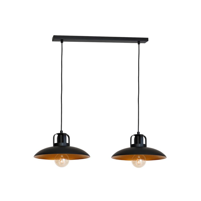 Lampa wisząca Milagro Felix 6837 czarna-złoto szerokość 75 cm 2xE27 x 60W 1 szt.