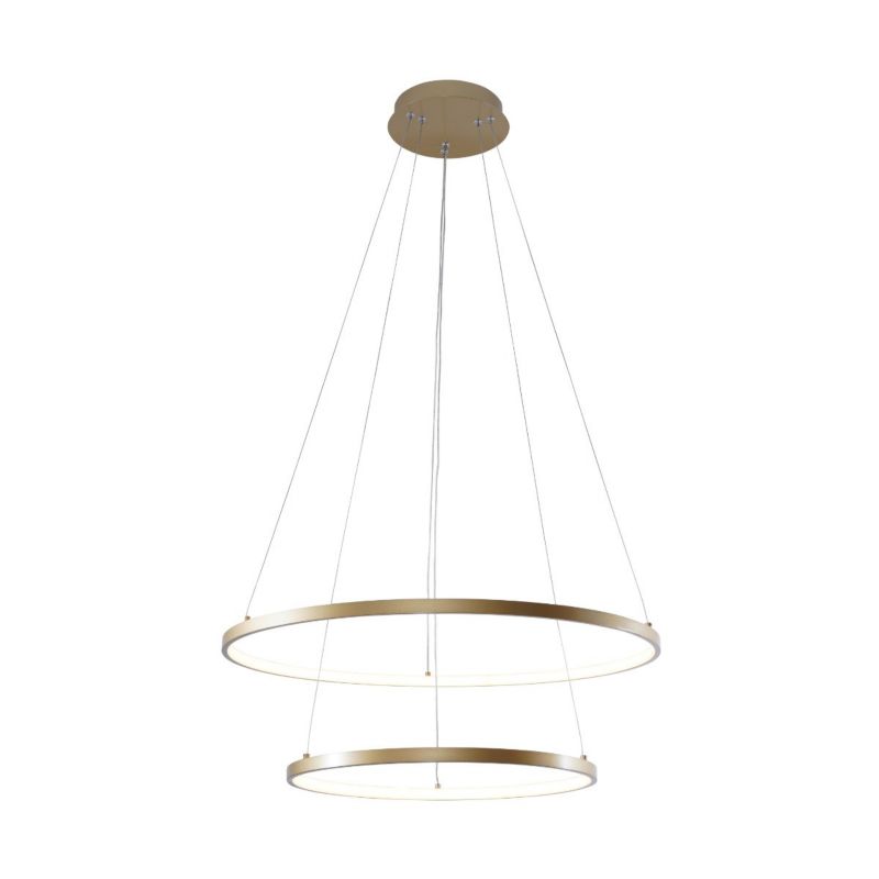 Lampa wisząca Zuma Line Breno złoto-biała wym: 150 x 60 x 60 cm wbudowany LED 50W 1 szt.