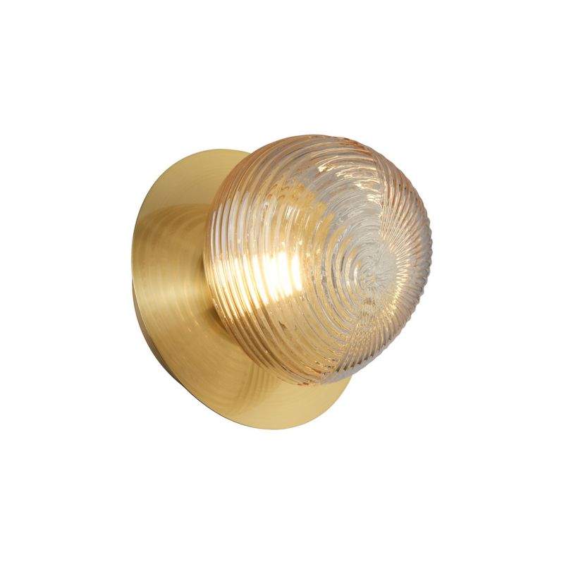 Kinkiet ścienny Milagro Bolla złoto-przezroczysty do sypialni LED 3W 3000K 281lm IP20 wym: 15 x 15 x 13 cm - 1 szt.