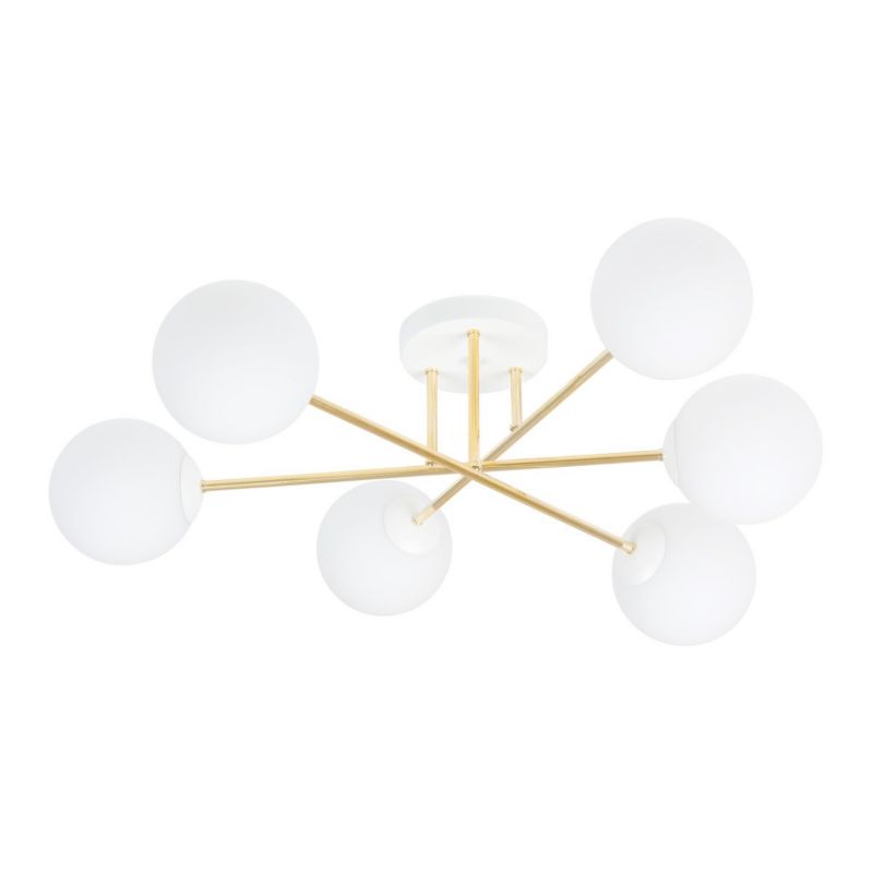 Lampa sufitowa Emibig Magnum złoto-biała wym: 26 x 75 cm 6xE14 x 10W 1 szt.