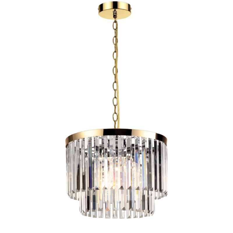 Żyrandol Light Prestige Vetro 0935 antyczne złoto szerokość 40 cm 5xE14 x 60W 1 szt.