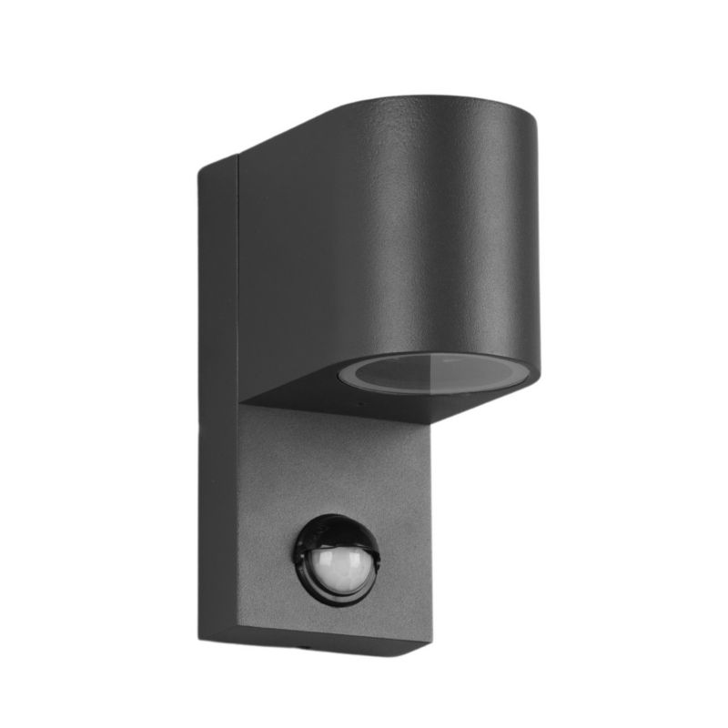 Kinkiet zewnętrzny z czujnikiem Trio Roya antracyt minimalistyczny 1 x GU10 x 35W IP44 wym: 15 x 7 x 11,6 cm - 1 szt.