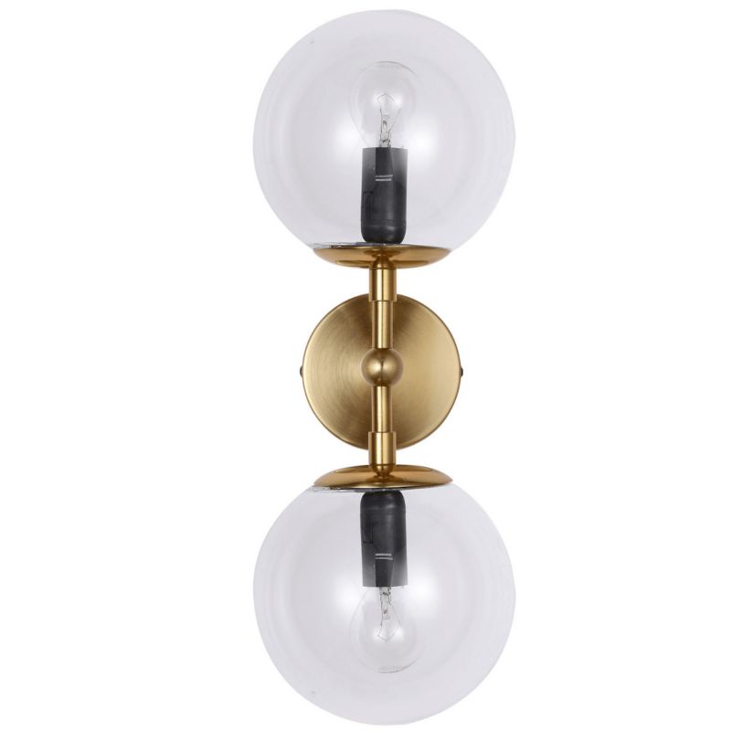 Kinkiet ścienny Light Prestige Dorado złoto-transparentny 2 x E14 x 40W IP20 wym: 42 x 15 x 20 cm - 1 szt.