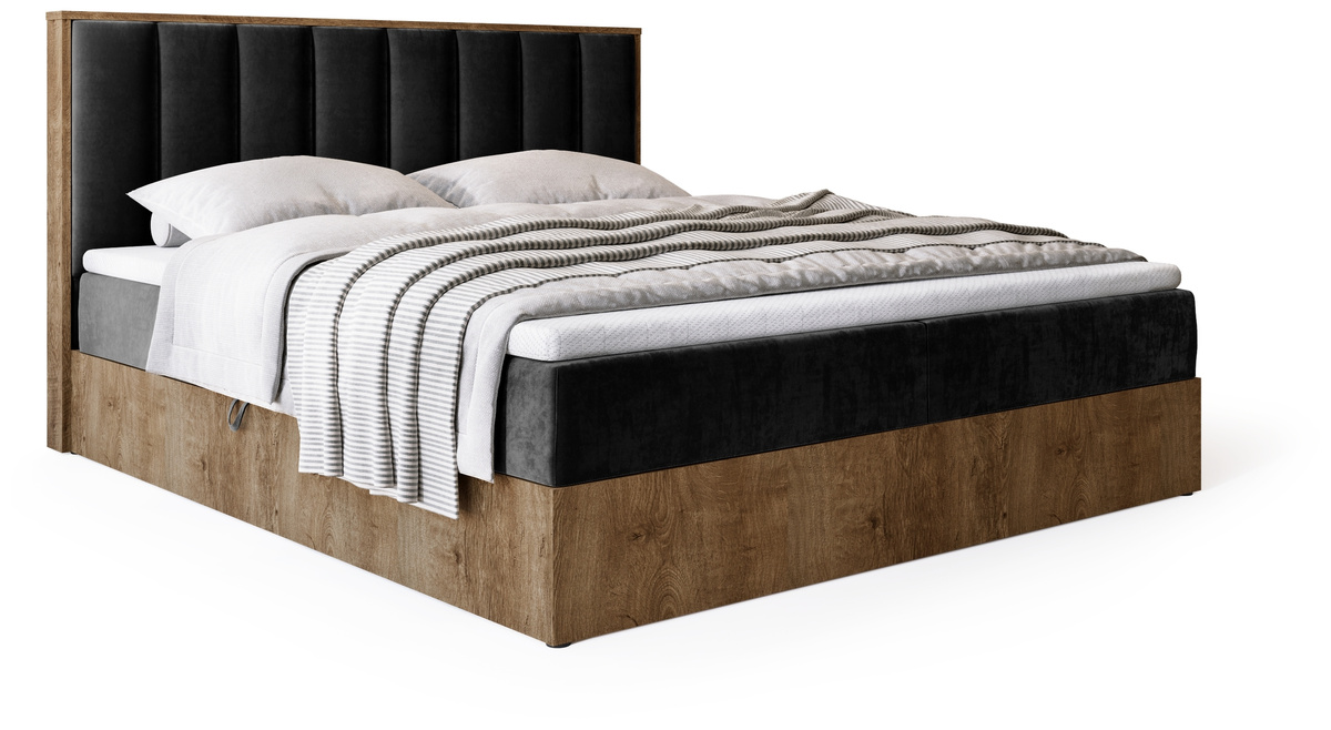 Łóżko kontynentalne 160x200 do sypialni LOFT II z pojemnikiem