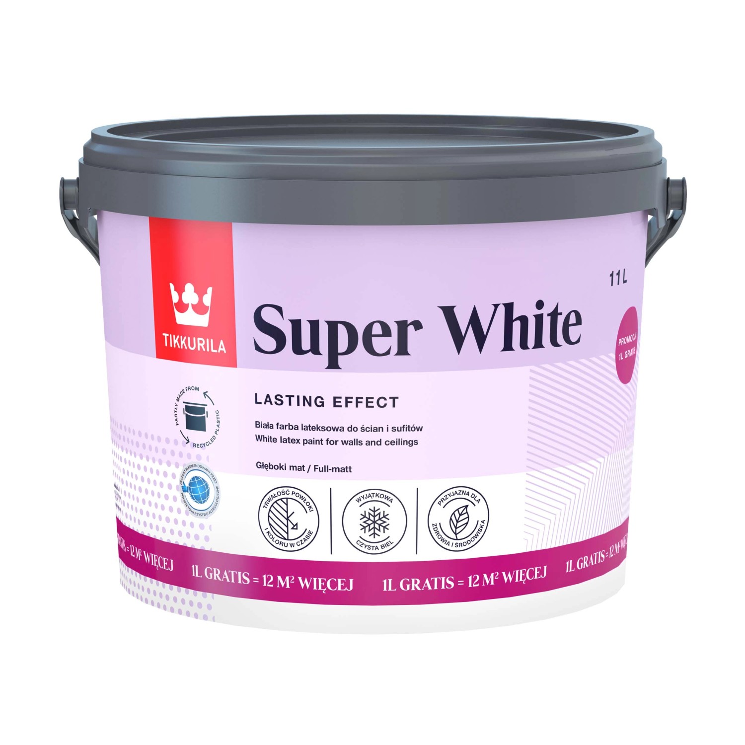 Farba Tikkurila Super White biała 10L + 1L gratis