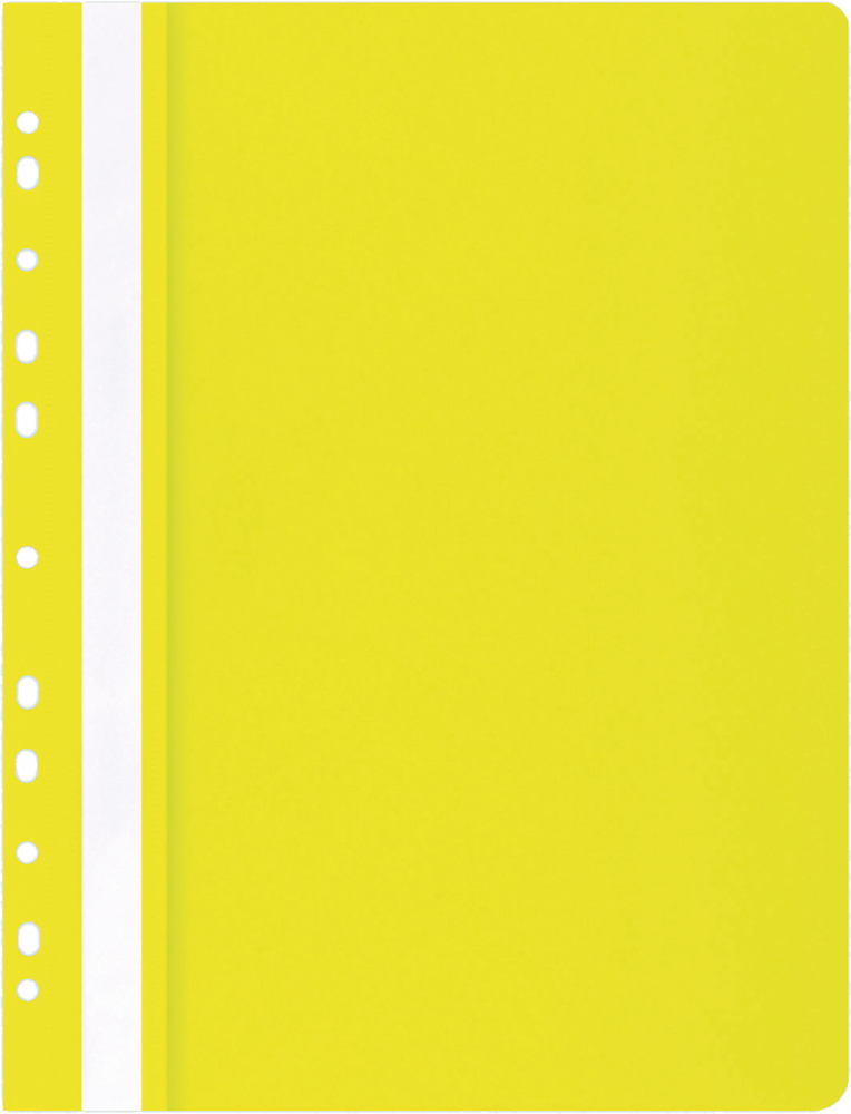 Skoroszyt plastikowy oczkowy Office Products, A4, do 200 kartek, żółty