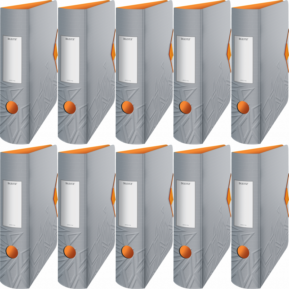 10x Segregator A4 Leitz 180° Active Urban Chic, szerokość grzbietu 82mm, do 500 kartek, szary