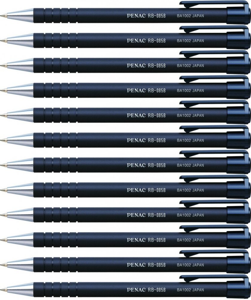 12x Długopis automatyczny Penac RB085, 1mm, czarny