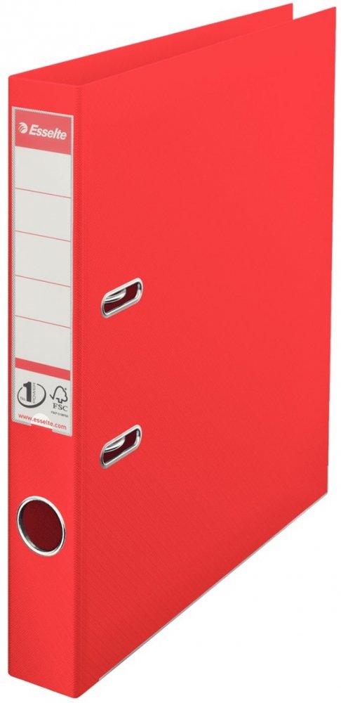 Segregator A4 Esselte Vivida No.1 Power, 50mm, do 350 kartek czerwony