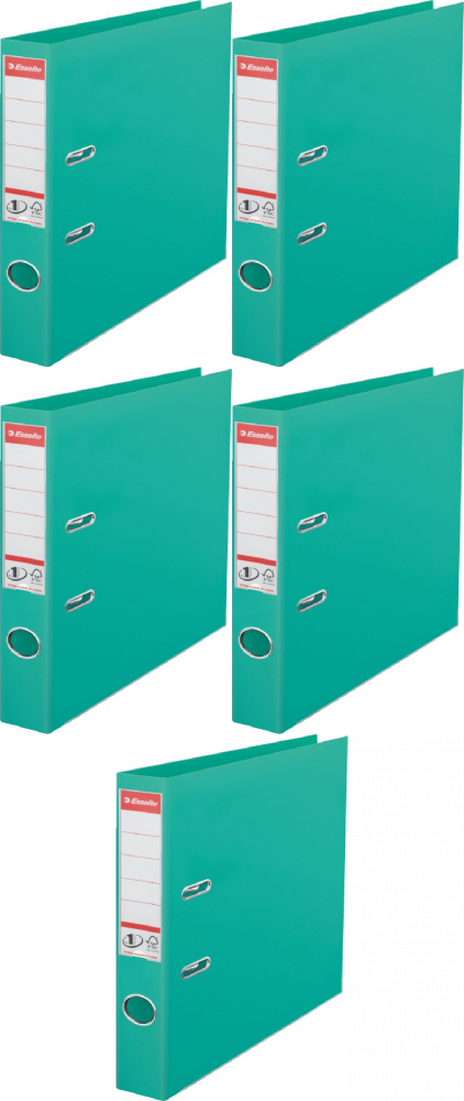 5x Segregator A4 Esselte No.1 Power, 50mm, do 350 kartek jasnozielony