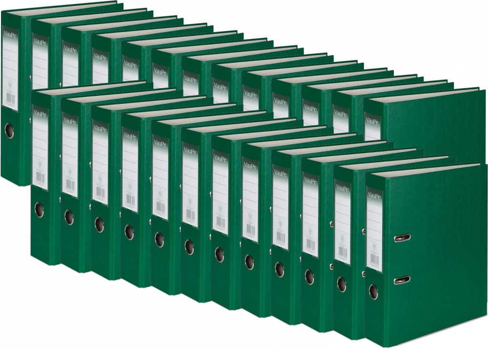 25x Segregator A4 VauPe Biznes, 75mm, zielony