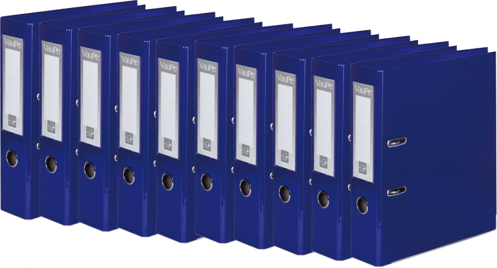10x Segregator A4 VauPe FCK Premium, 50mm, do 350 kartek, niebieski