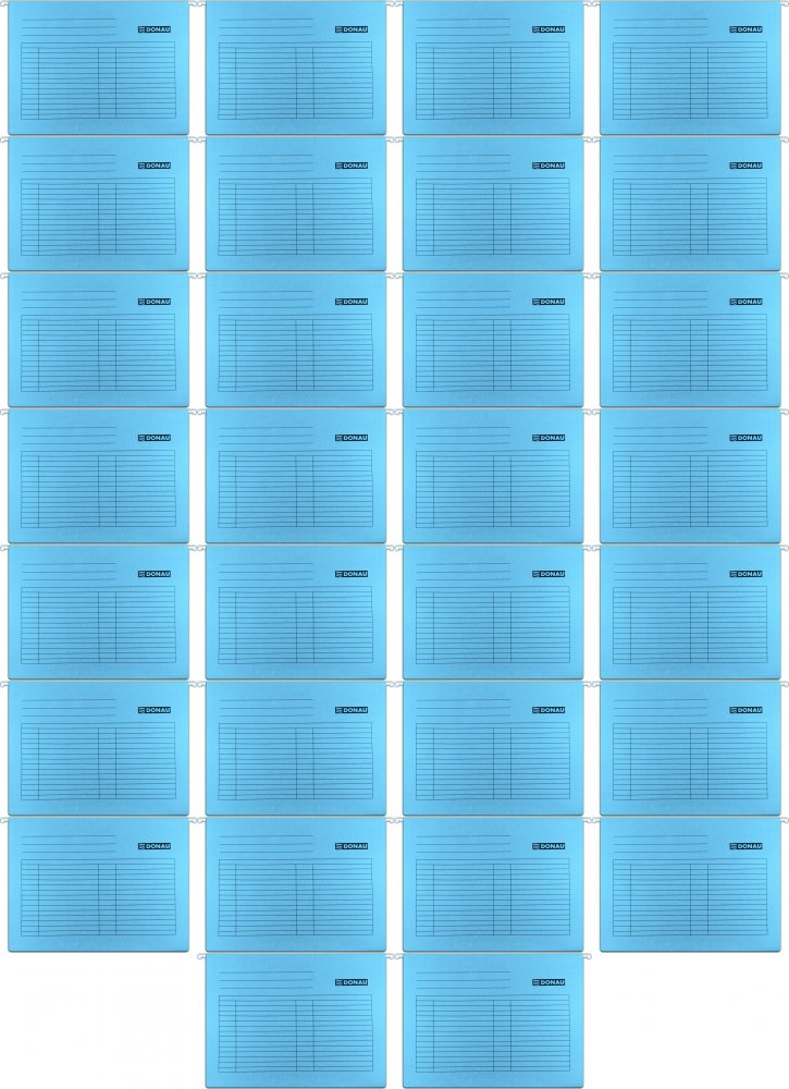 50x Teczka zawieszkowa Donau, A4, 230g/m2 niebieska