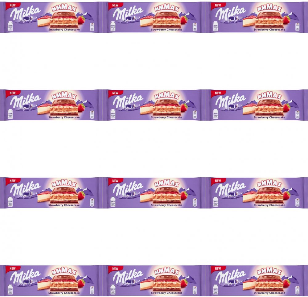 12x Czekolada Milka, Strawberry Cheesecake, 300g
