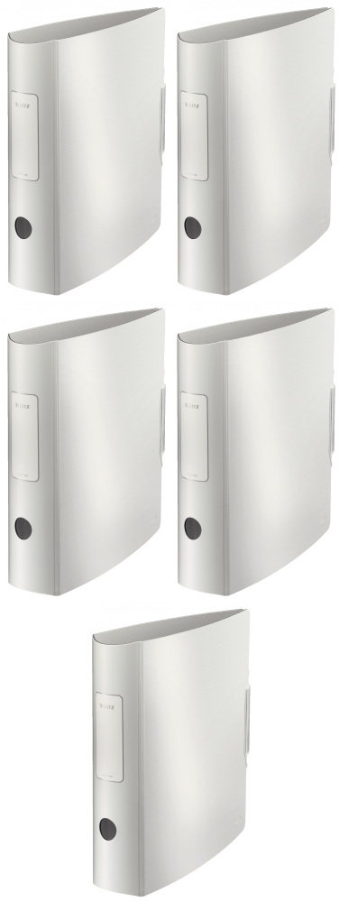 5x Segregator A4 Leitz 180° Active Style, 82mm, do 500 kartek, biały