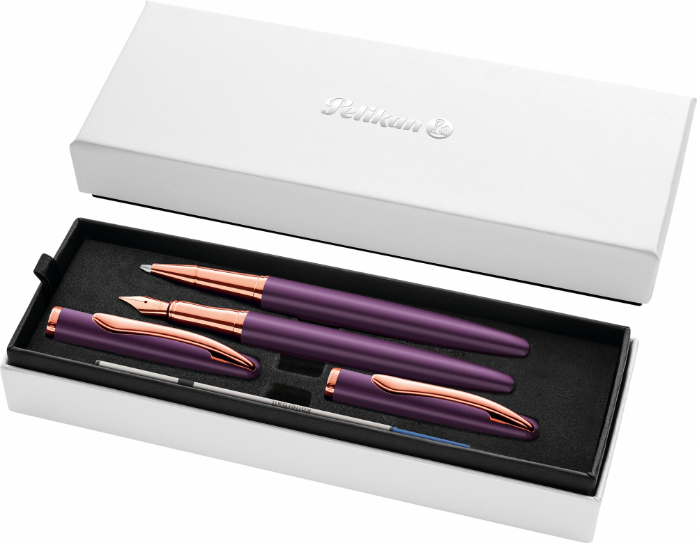 Zestaw Pelikan Jazz Noble Elegance Viola, pióro wieczne + pióro kulkowe