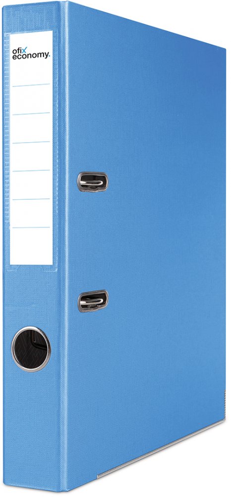 Segregator A4 Ofix Economy, z wyklejką, 50mm, do 350 kartek, jasnoniebieski