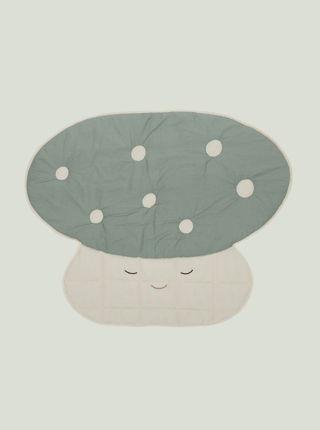 Koc dziecięcy Mushroom Quilted Blanket Offwhite / Pale Blue OYOY Mini