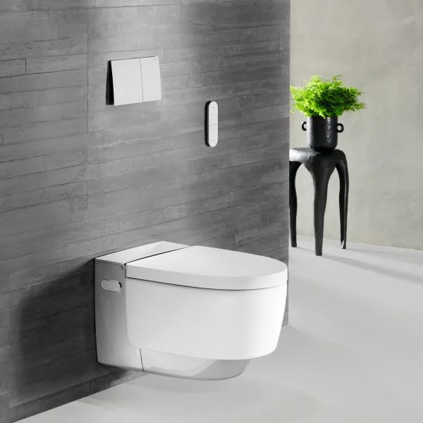 Geberit AquaClean toaleta myjąca wisząca bez kołnierza ze spłukiwaniem wirowym biała 146.210.21.1