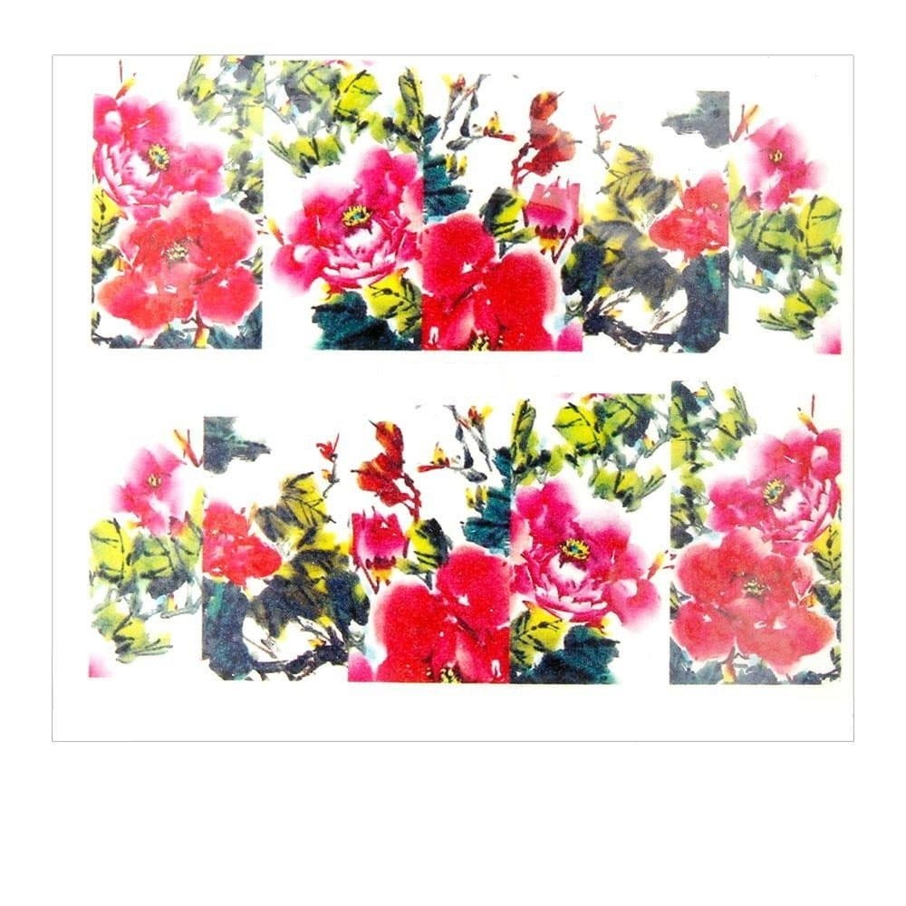 Naklejki wodne do paznokci arkusz 6,5 x 5,5cm na 10 palców yb Nr 953
