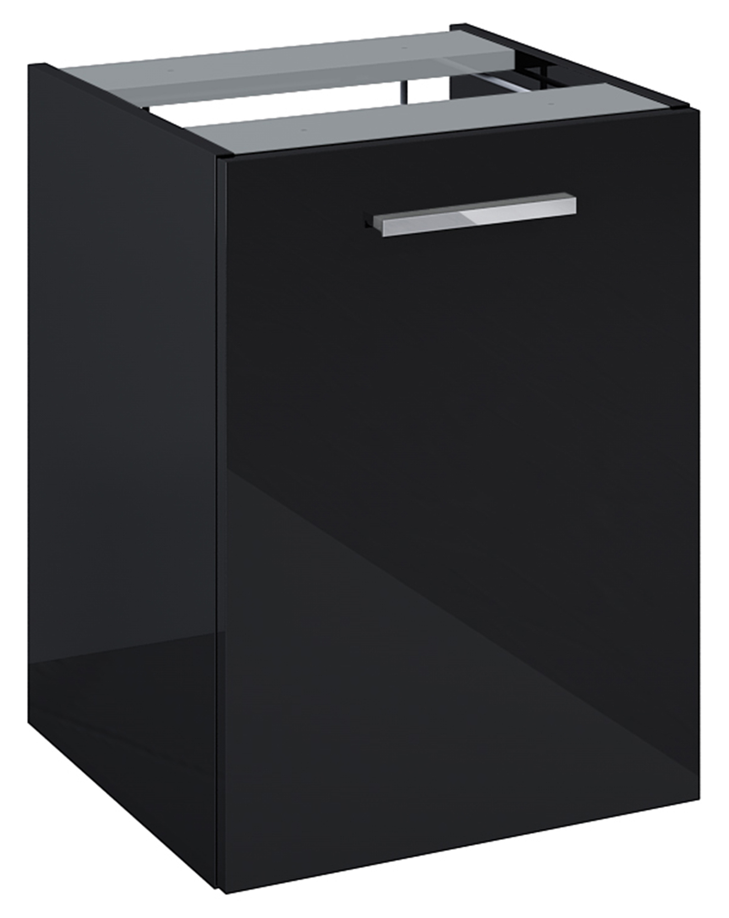 Darmowa Dostawa - Szafka 39.8x38.4x53 cm boczna wisząca czarna Roca Kwadro A857973351