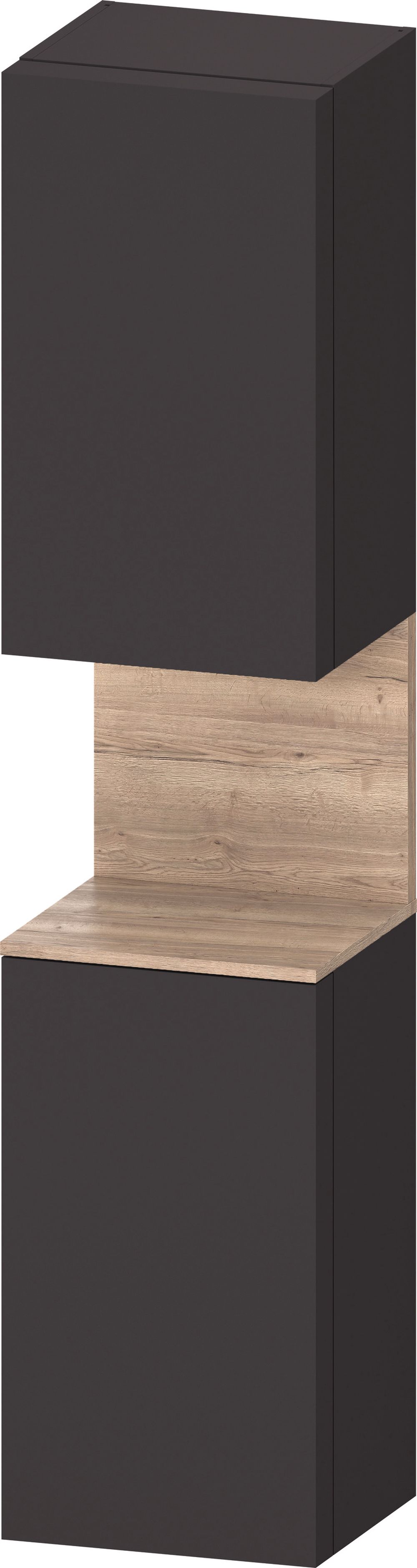 Darmowa Dostawa - Szafka 40x36x176 cm boczna wisząca grafitowa-drewno Duravit Qatego QA1346R55800010