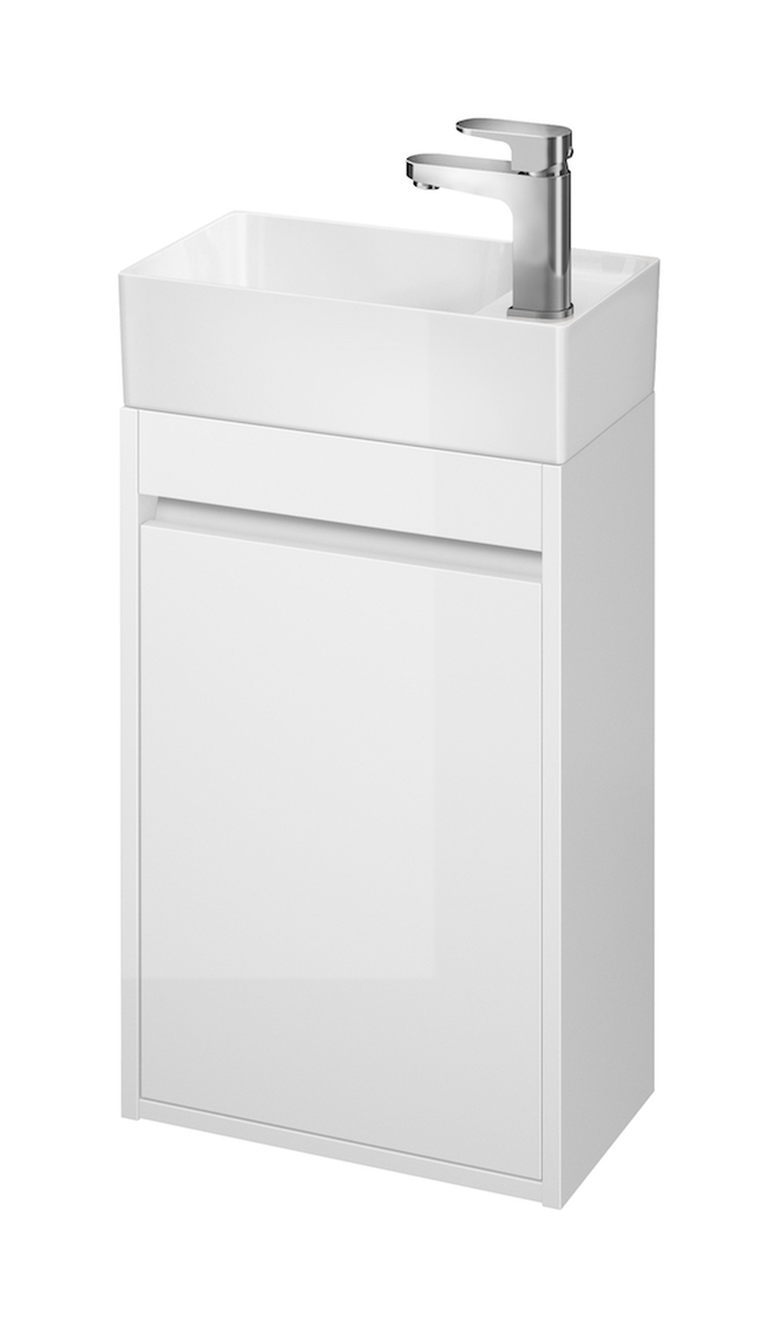 Darmowa Dostawa - Szafka 39x21.5x59 cm podumywalkowa wisząca biała Cersanit Crea S924001