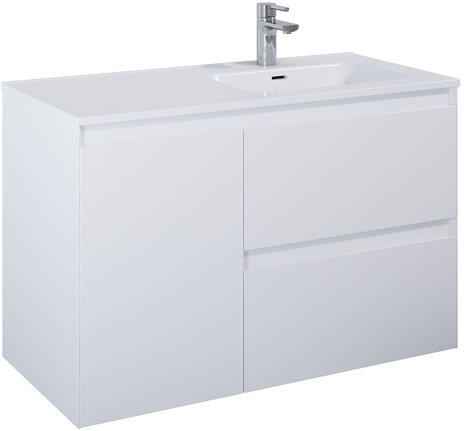 Darmowa Dostawa - Szafka 100x45.8x63.5 cm podumywalkowa wisząca biała Elita Split RE011005055290