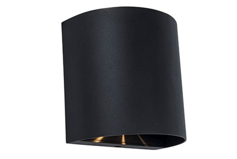 Kinkiet ścienny zewnętrzny Lutec Gemini czarny mat LED 10W 3000K 400lm IP54 wym: 11 x 11 x 7,3 cm aluminium - 1 szt.