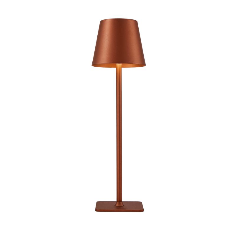 Lampa stołowa Italux Atlis kawowy LED 5W 3000K - 6500K 300lm IP54 wym: 38 x 11 x 11 cm metal - 1 szt.
