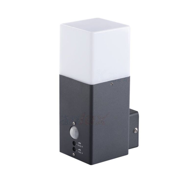 Kinkiet zewnętrzny z czujnikiem Kanlux Vadra grafitowo-biały 1 x E27 x 11W IP44 wym: 21 x 11 x 11 cm - 1 szt.