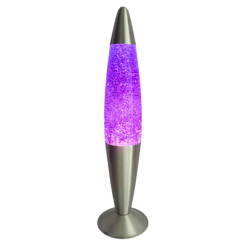 Lampa stołowa Rabalux Glitter fioletowo-srebrna lawa 1 x E14 x 25W IP20 wym: 42 x 11 x 11 cm szkło - 1 szt.