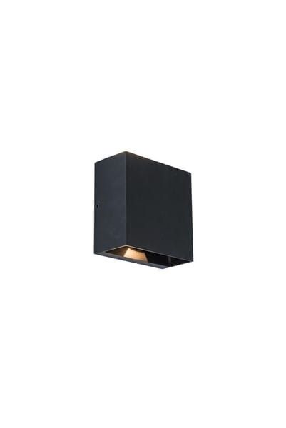 Kinkiet ścienny zewnętrzny Lutec Gemini czarny LED 10W 3000K 400lm IP54 wym: 11 x 11 x 5,4 cm aluminium - 1 szt.