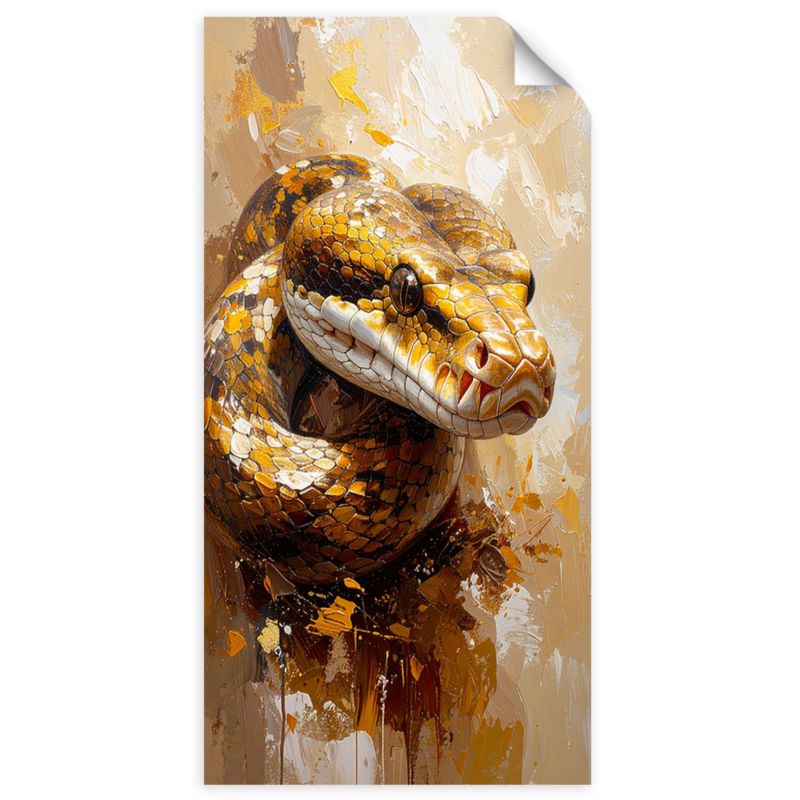 Naklejka na ścianę do pokoju młodzieżowego Feeby Głowa Wąż Gady Zwierzęta 60x120cm 1szt