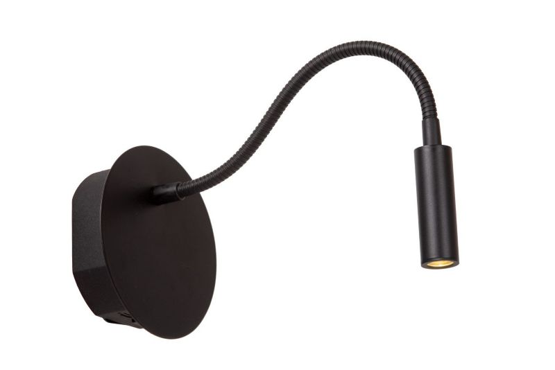 Kinkiet ścienny Lucide Jolijn czarny bezprzewodowy LED 2W 3000K 140lm IP20 wym: 3,6 x 11 x 11 cm - 1 szt.