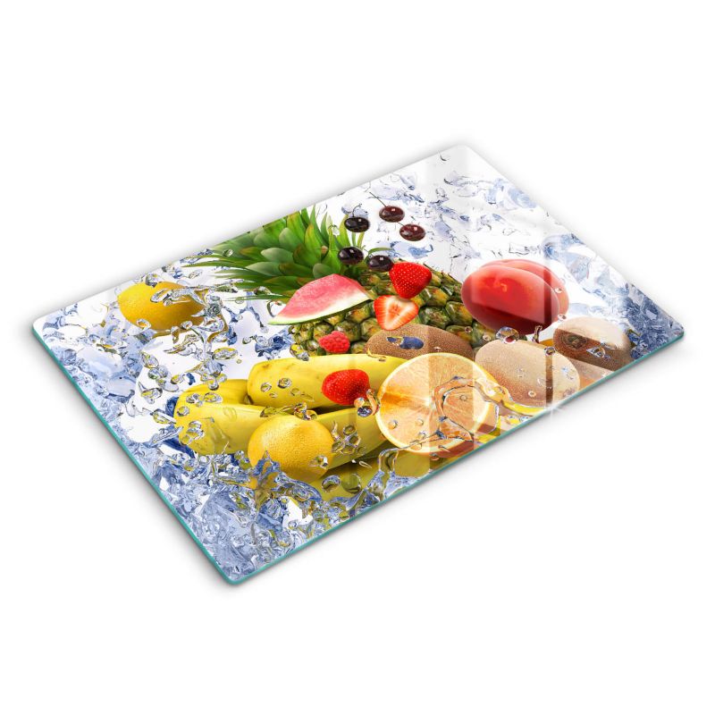 Szklana deska do krojenia Wallfluent 80x52 cm Soczyste owoce i woda 1 szt.