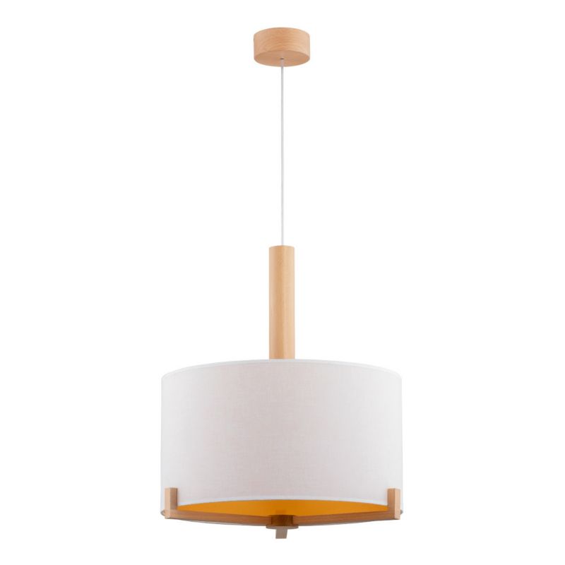 Lampa wisząca Alfa Forta jasne drewno-beżowa-biała wym: 100 x 45 x 45 cm 1xE27 x 10W 1 szt.